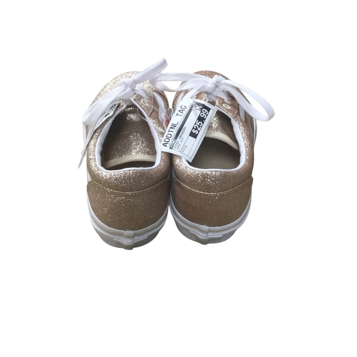 Shoes Sneakers By Vans In Rose Gold, Size: 7