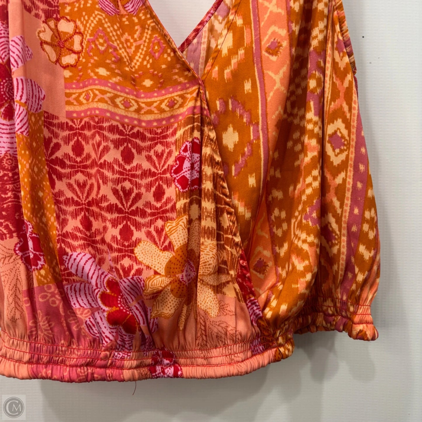 Top Sleeveless By Free People In Orange & Pink, Size: S
