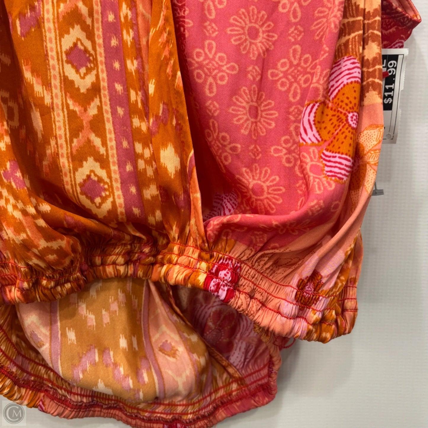 Top Sleeveless By Free People In Orange & Pink, Size: S