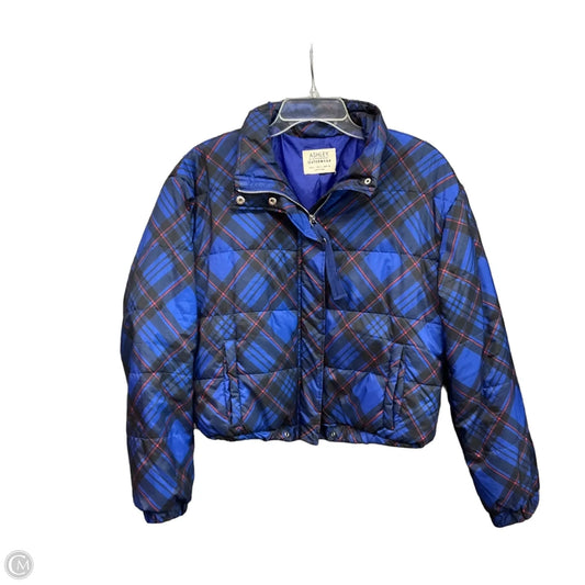 Jacket Puffer & Quilted By Ashley In Plaid Pattern, Size: L