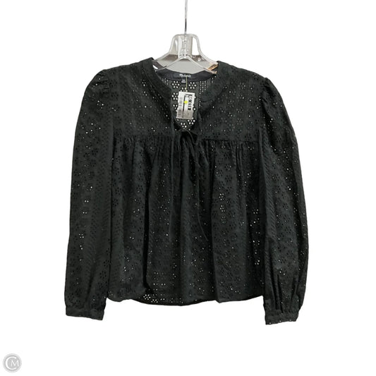 Top Long Sleeve By Madewell In Black, Size: Xxs