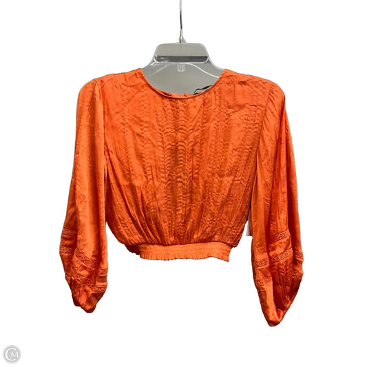 Top Long Sleeve By Maje In Orange, Size: Xs