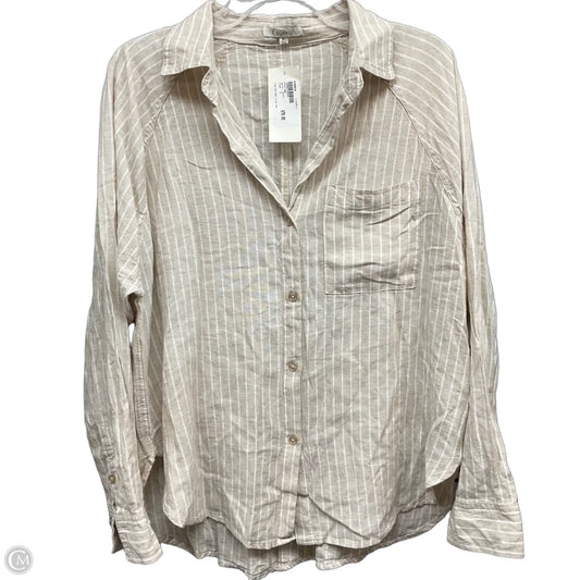 Top Long Sleeve By Z Supply In Brown, Size: M