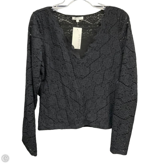 Top Long Sleeve By Z Supply In Black, Size: Xl