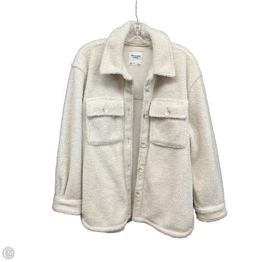 Jacket Faux Fur & Sherpa By Abercrombie And Fitch In Ivory, Size: L