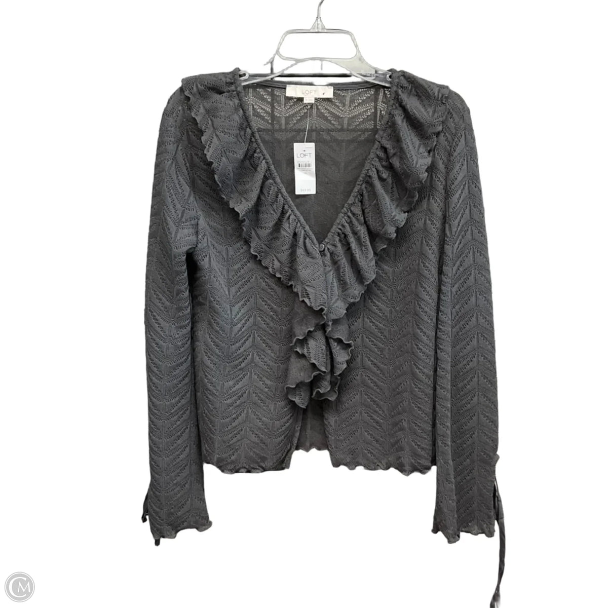 Top Long Sleeve By Loft In Grey, Size: M