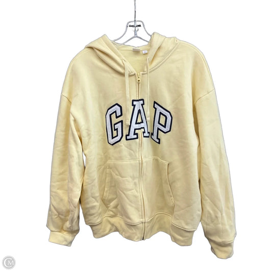 Sweatshirt Hoodie By Gap In Yellow, Size: L