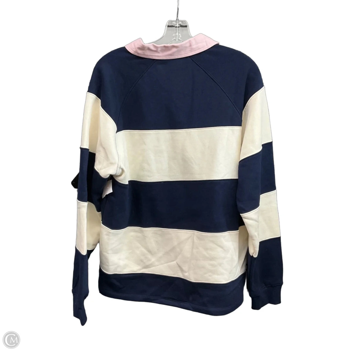 Sweatshirt Collar By Zara In Striped Pattern, Size: M