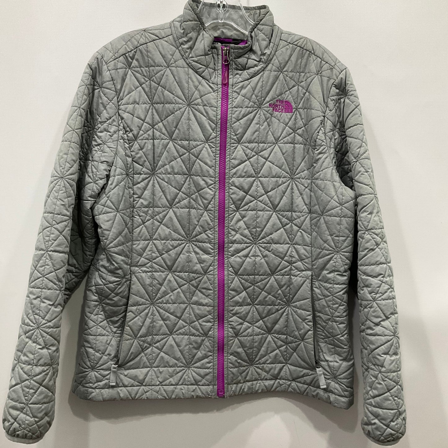 Jacket Puffer & Quilted By The North Face In Grey & Purple, Size: Xl