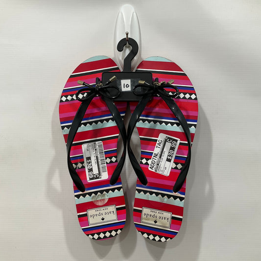 Multi-colored Sandals Flip Flops Kate Spade, Size 10