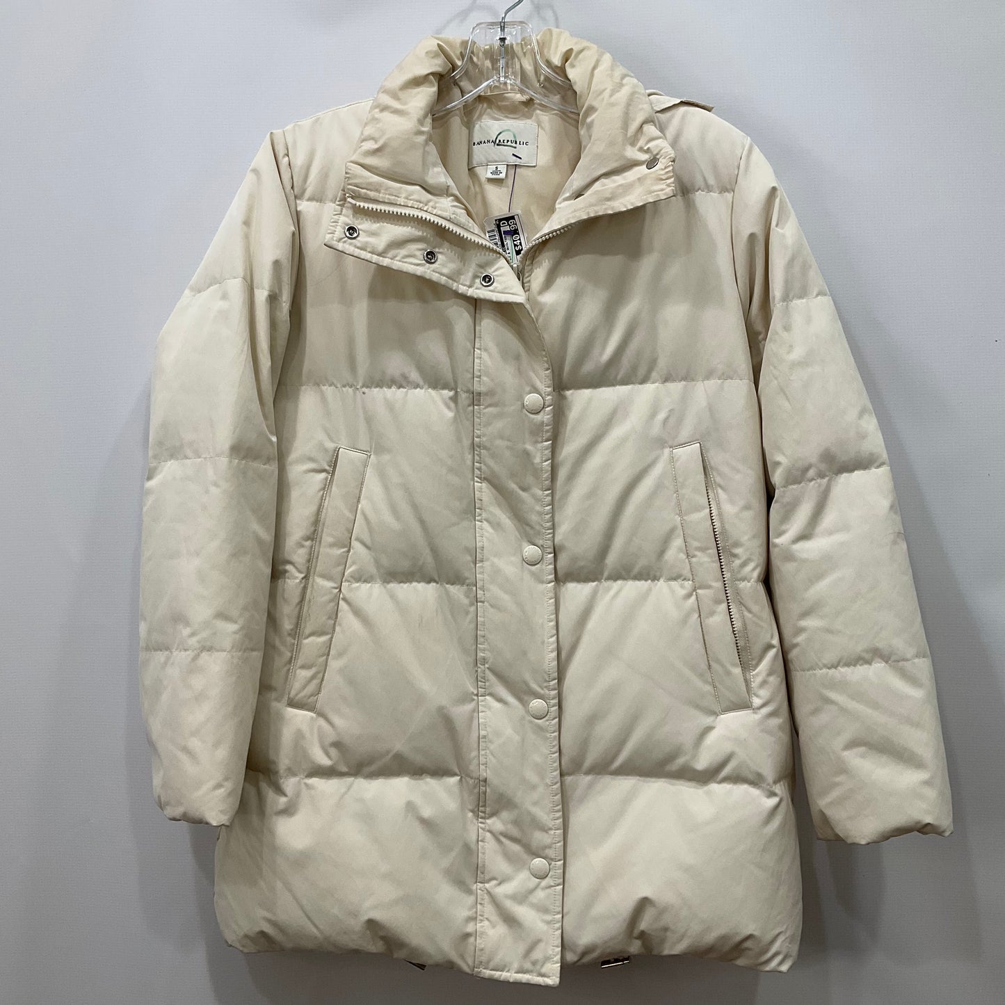 Coat Puffer & Quilted By Banana Republic In Cream, Size: S