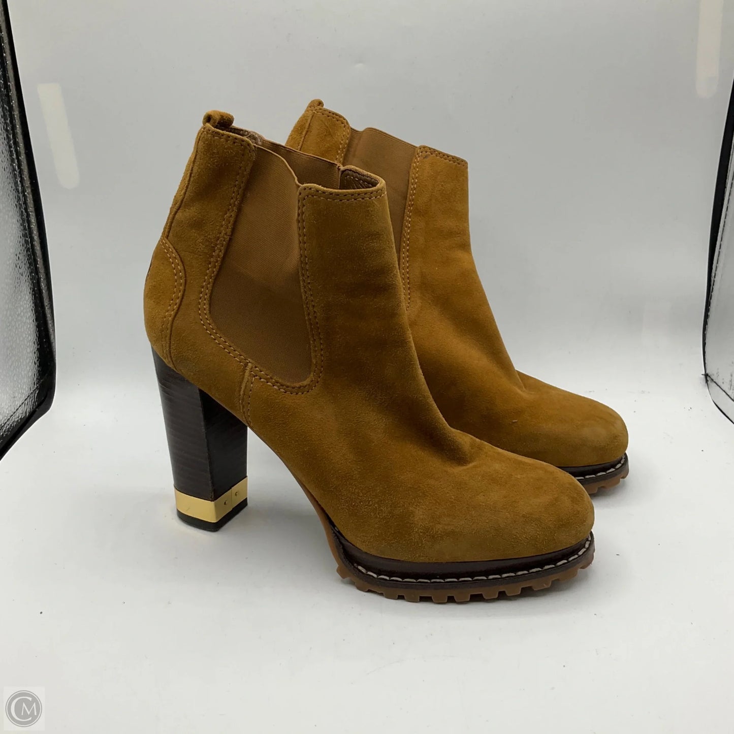 Boots Designer By Tory Burch In Brown, Size: 8.5