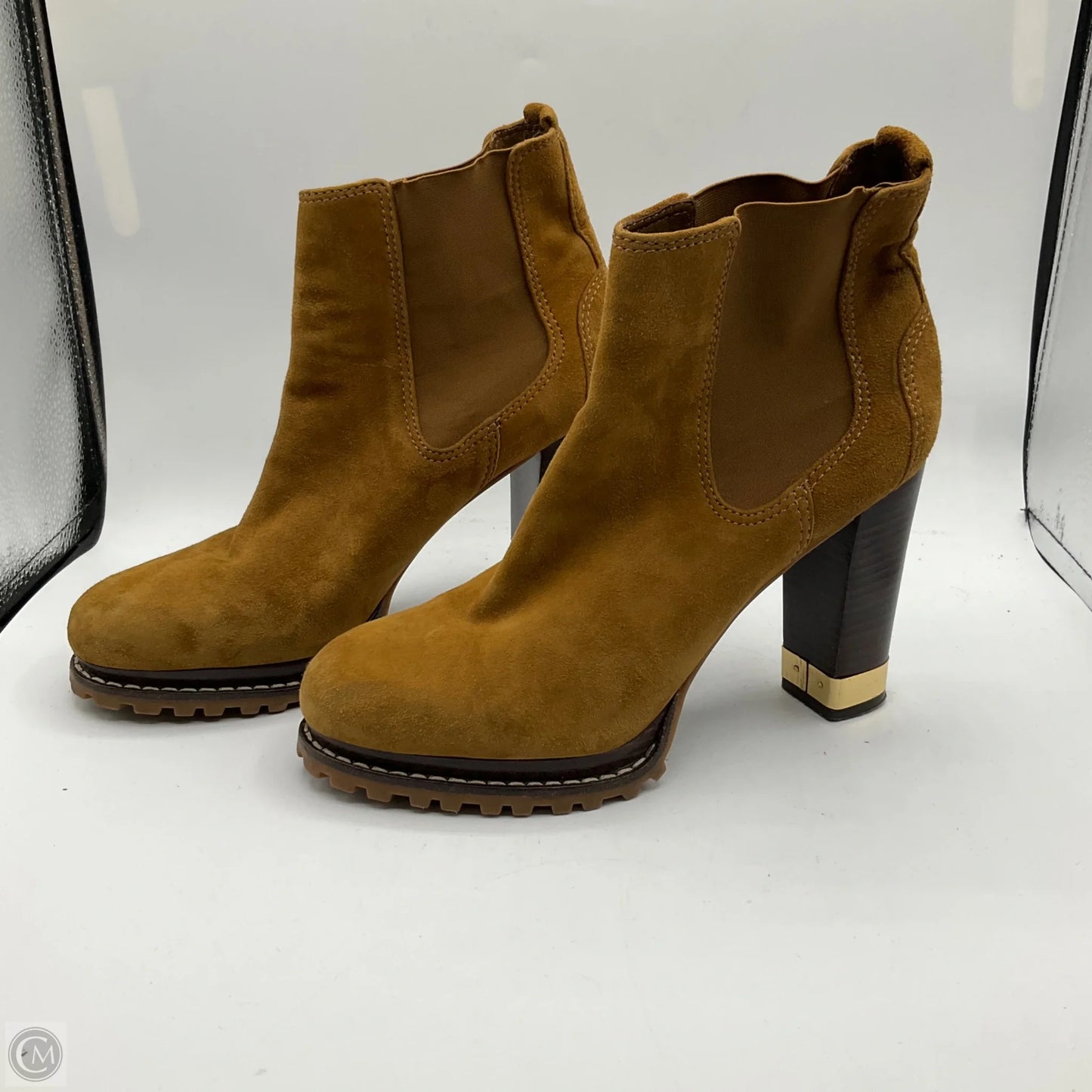 Boots Designer By Tory Burch In Brown, Size: 8.5