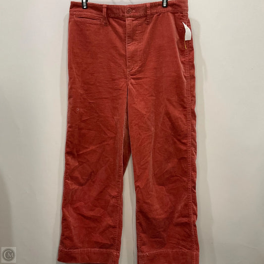 Pants Corduroy By Madewell In Red, Size: 8