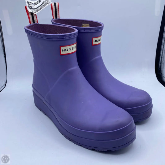 Boots Rain By Hunter In Purple, Size: 9