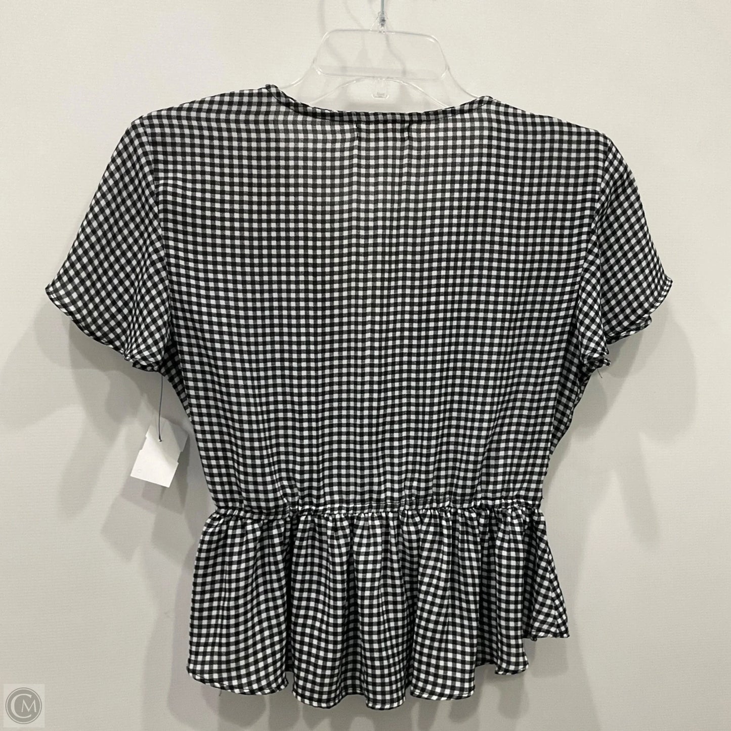 Top Short Sleeve By Altard State In Plaid Pattern, Size: S
