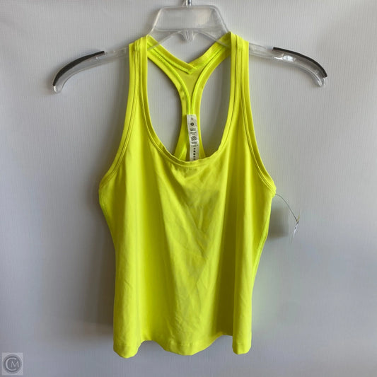 Athletic Tank Top By Lululemon In Yellow, Size: 8