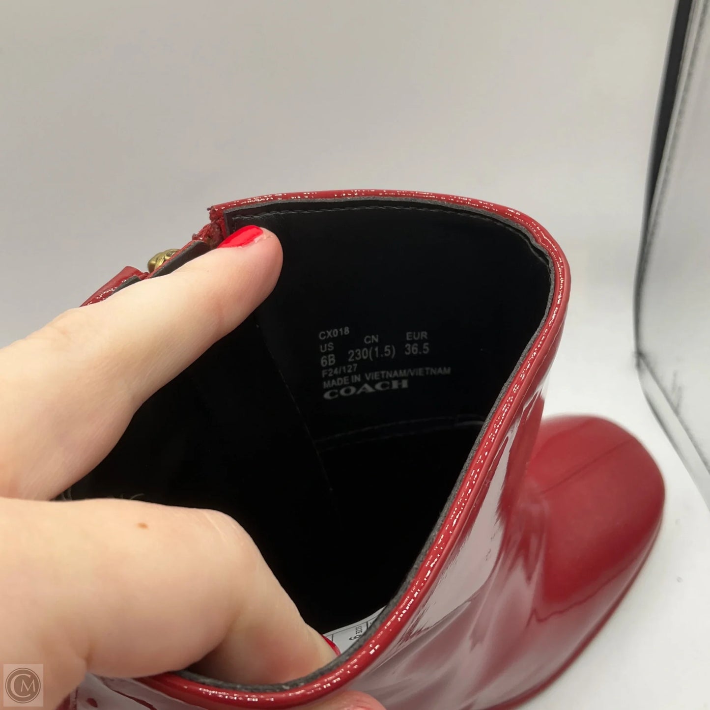 Boots Designer By Coach In Red, Size: 6