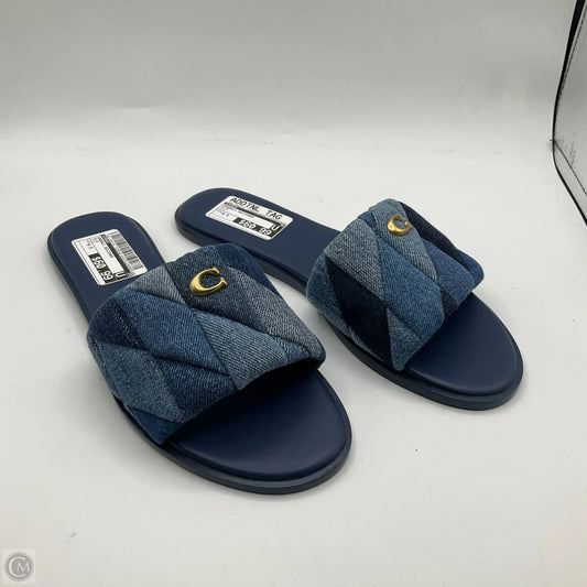Sandals Designer By Coach In Blue, Size: 9.5