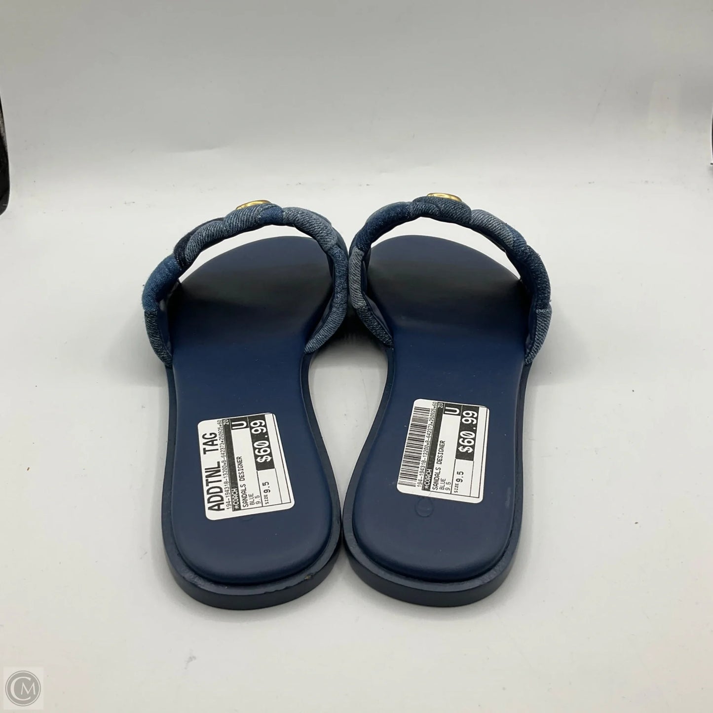 Sandals Designer By Coach In Blue, Size: 9.5