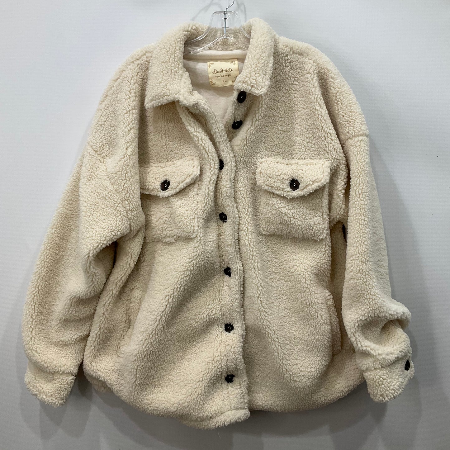 Coat Faux Fur & Sherpa By Altard State In Cream, Size: Xl