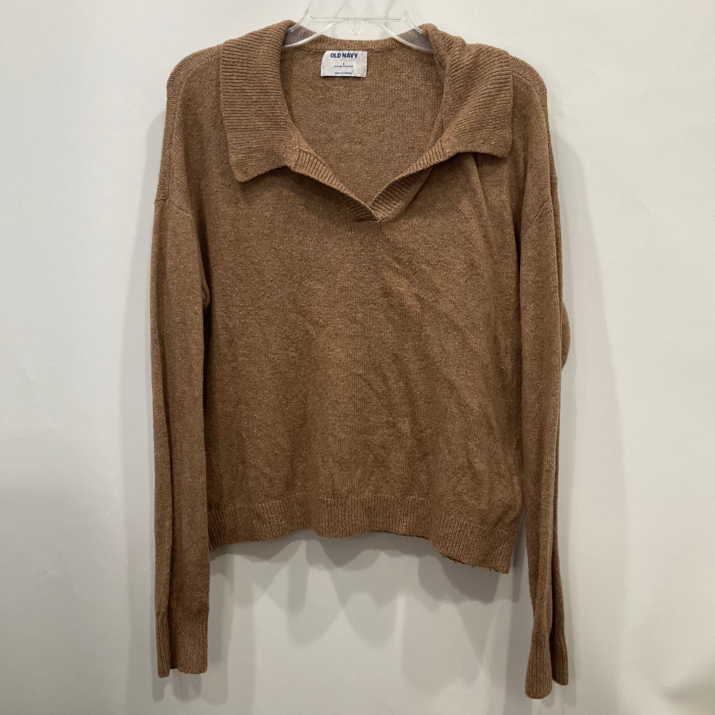 Top Long Sleeve By Old Navy In Brown, Size: S