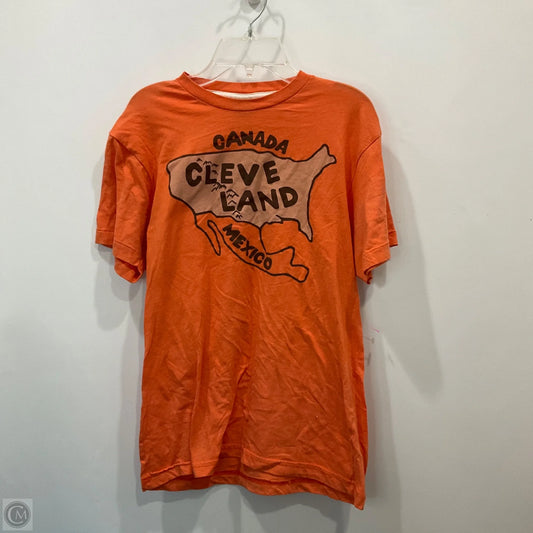 Top Short Sleeve By Homage In Orange, Size: M