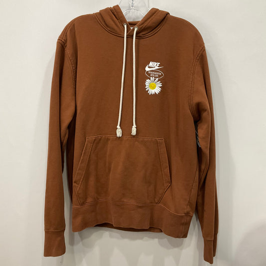 Sweatshirt Hoodie By Nike Apparel In Brown, Size: M