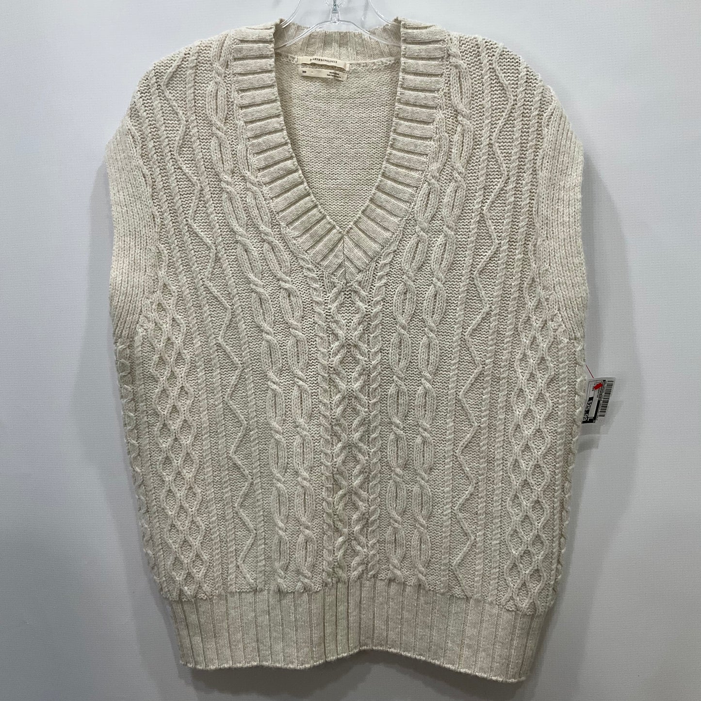 Vest Sweater By Anthropologie In Cream, Size: Xxs