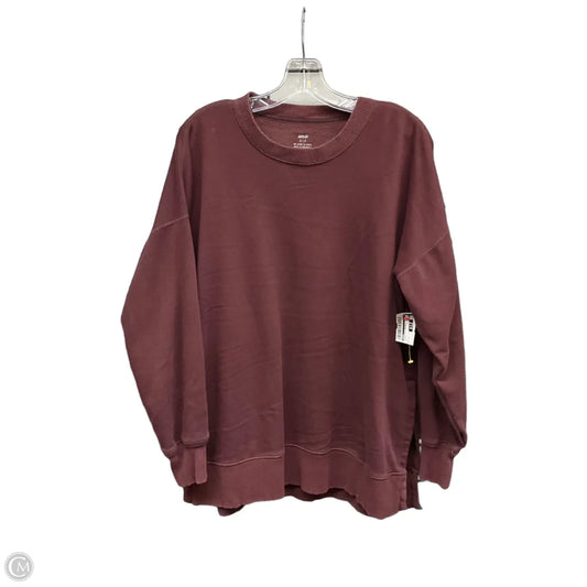 Sweatshirt Crewneck By Aerie In Maroon, Size: S