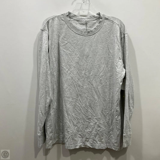 Top Long Sleeve By Lululemon In Grey, Size: 14