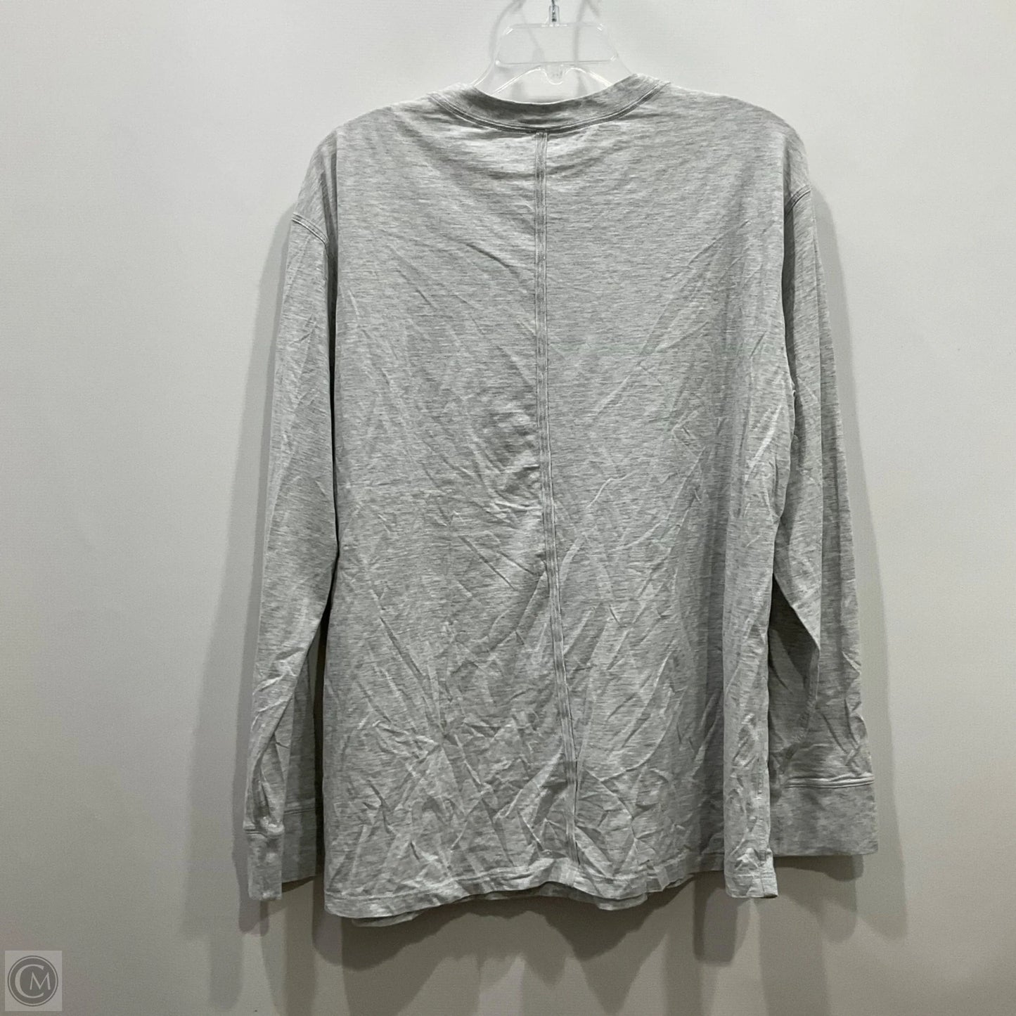 Top Long Sleeve By Lululemon In Grey, Size: 14