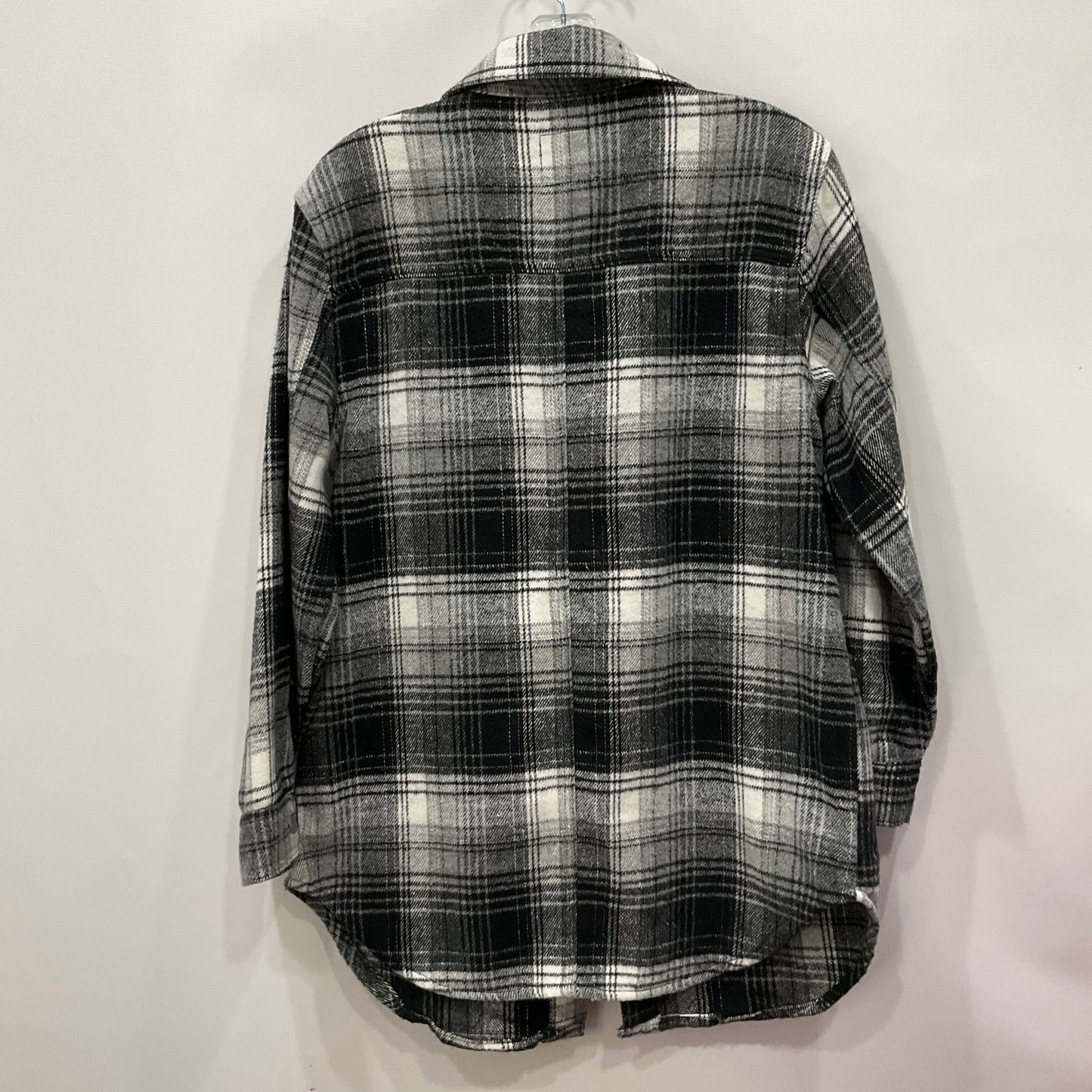 Jacket Shirt By BBJ  In Plaid Pattern, Size: S