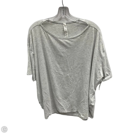 Athletic Top Short Sleeve By Lululemon In Grey, Size: 16