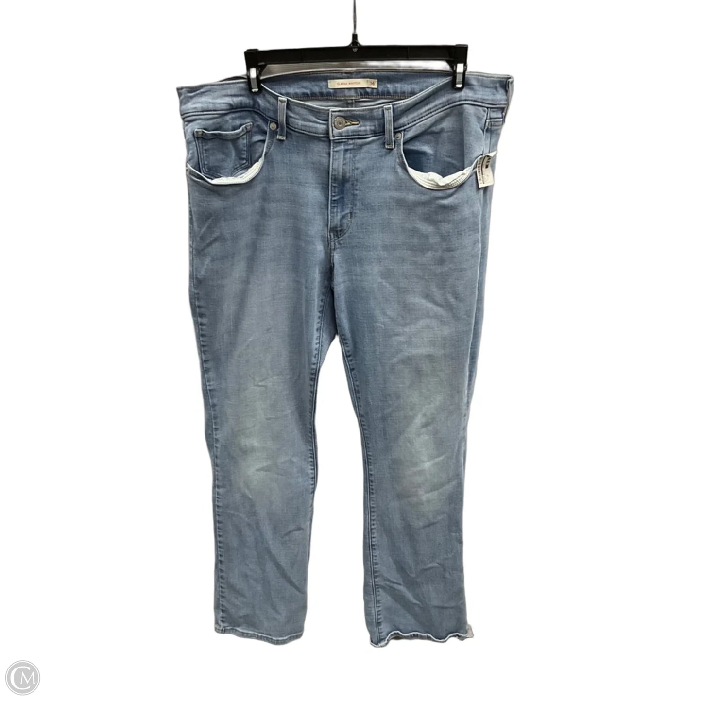 Jeans Boot Cut By Levis In Blue Denim, Size: 16