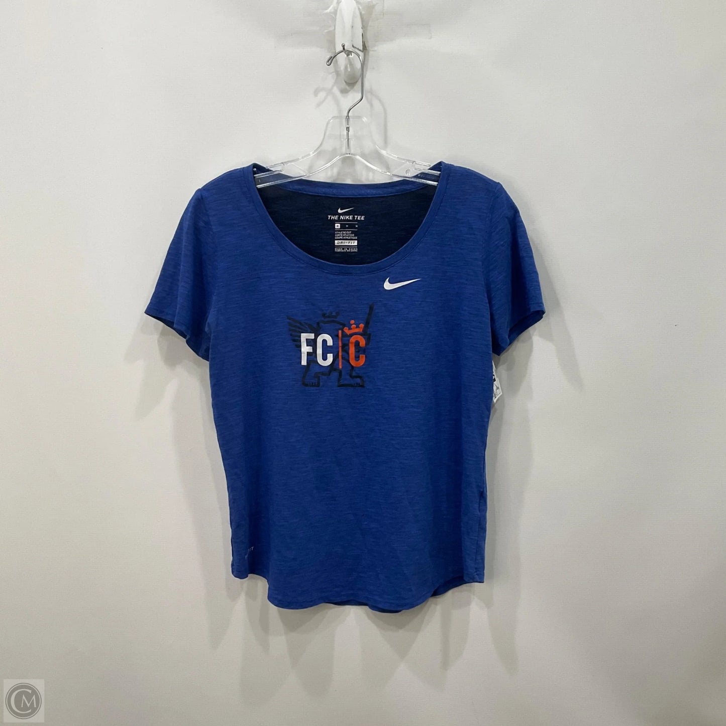 Top Short Sleeve By Nike In Blue, Size: M