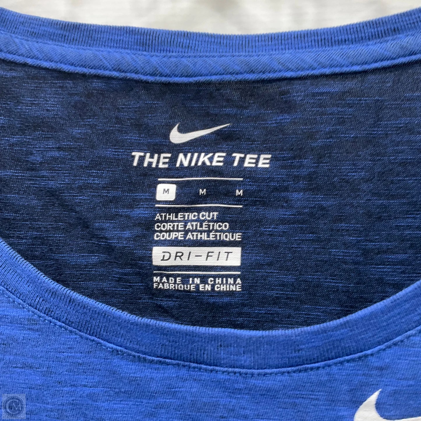 Top Short Sleeve By Nike In Blue, Size: M
