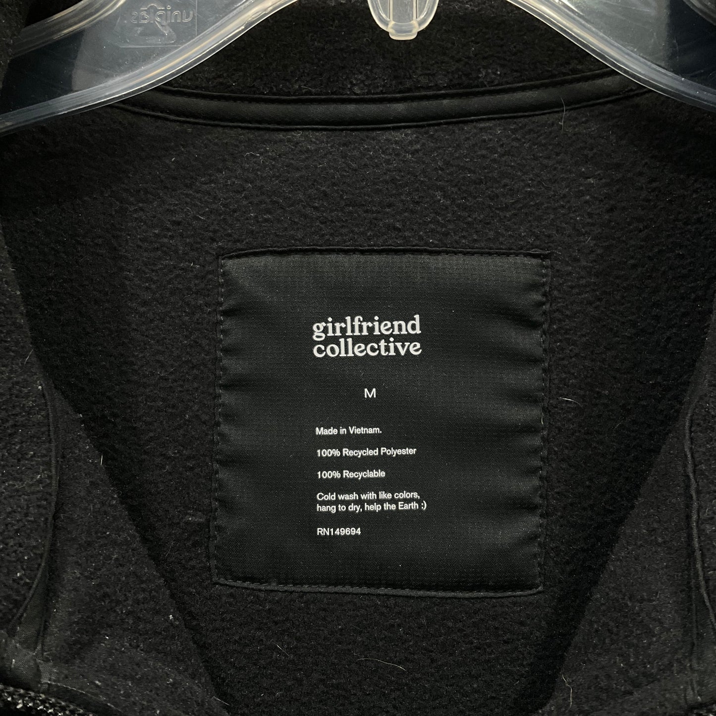 Sweatshirt Collar By girlfriend collective In Black, Size: M