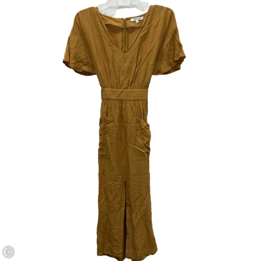 Dress Casual Midi By Madewell In Tan, Size: 4