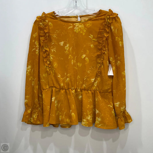Top Long Sleeve By Madewell In Floral Print, Size: S