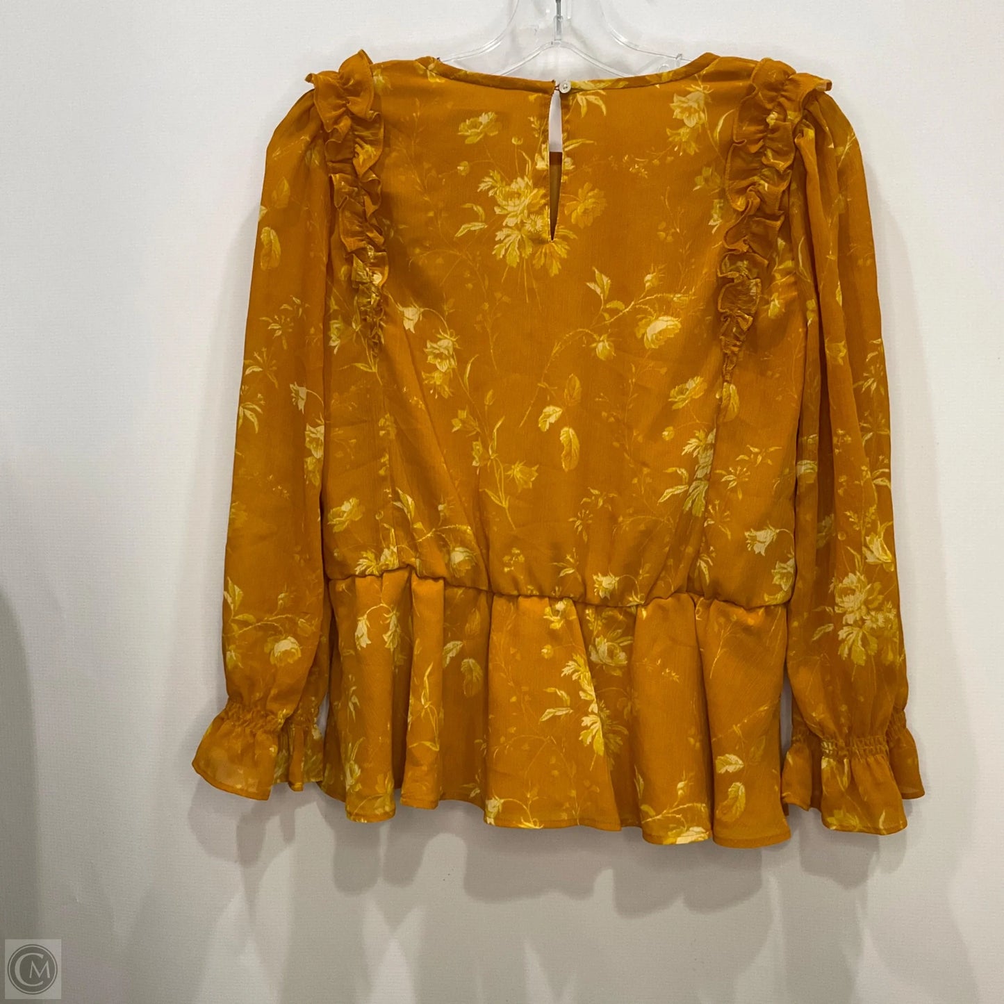 Top Long Sleeve By Madewell In Floral Print, Size: S