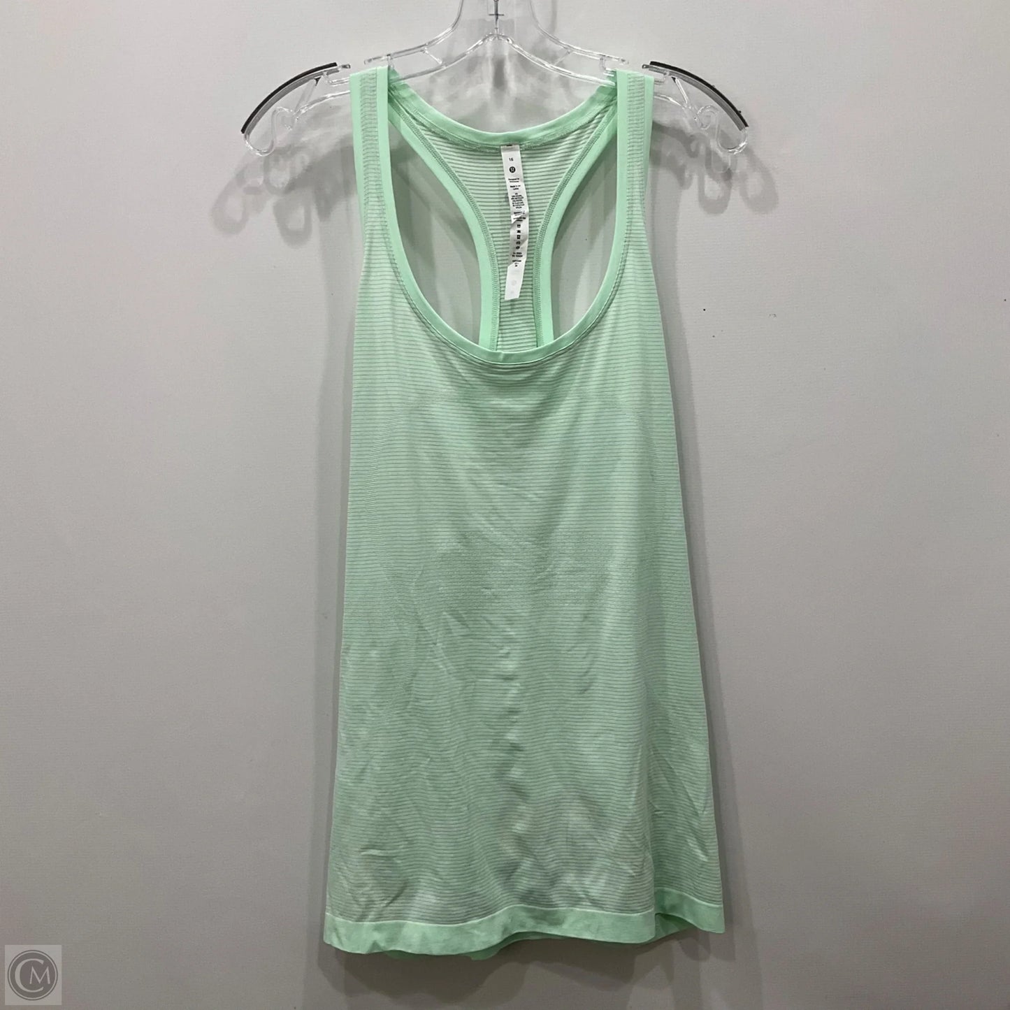 Athletic Tank Top By Lululemon In Green, Size: 16