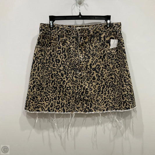 Skirt Mini & Short By Madewell In Animal Print, Size: 6