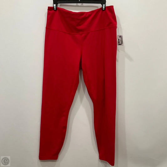 Athletic Leggings By 90 Degrees By Reflex In Red, Size: Xl