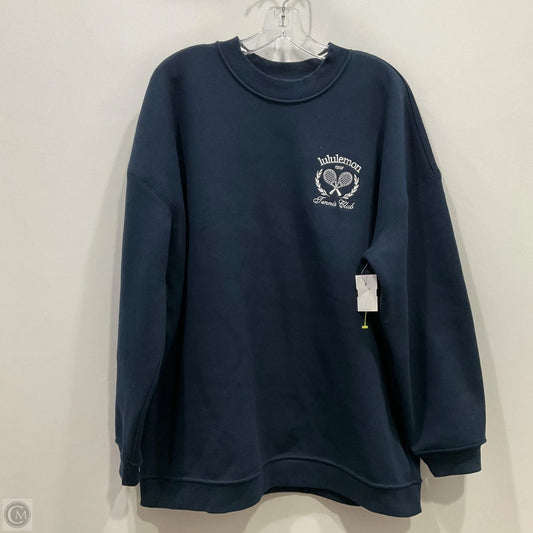 Sweatshirt Collar By Lululemon In Navy, Size: Xl
