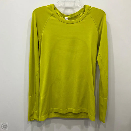 Athletic Top Long Sleeve Crewneck By Lululemon In Green, Size: 10