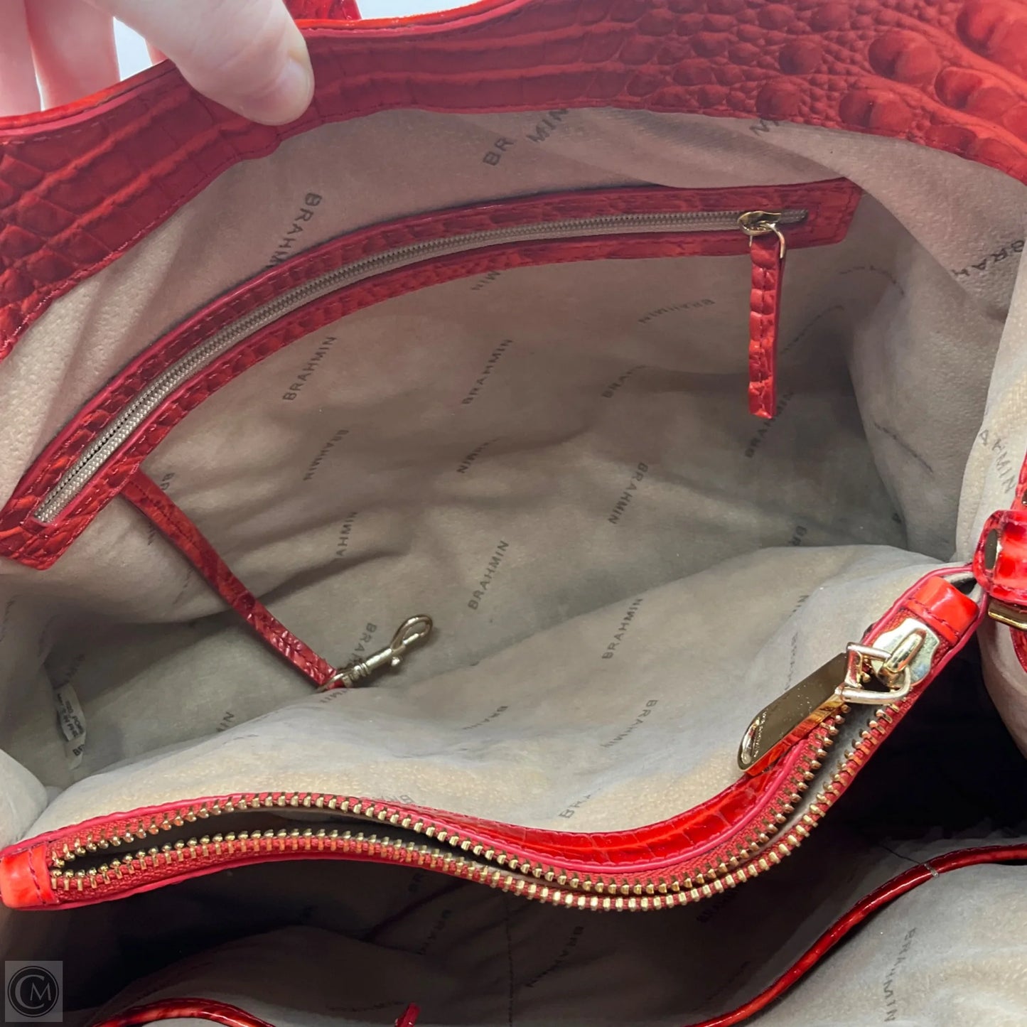 Handbag Designer By Brahmin, Size: Large