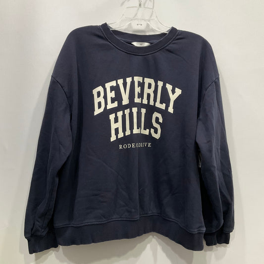 Sweatshirt Crewneck By H&m In Navy, Size: Xl