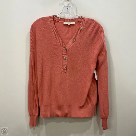 Top Long Sleeve By Loft In Pink, Size: 0