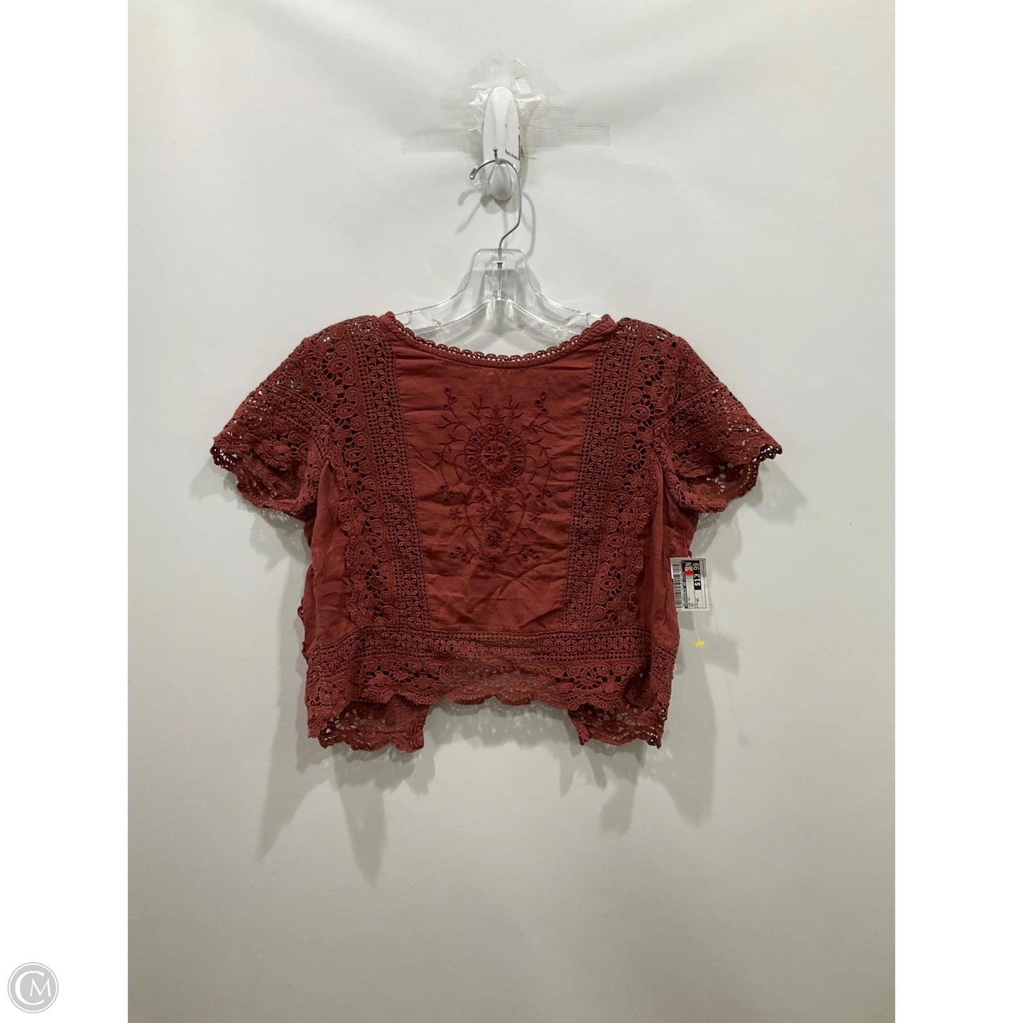 Top Short Sleeve By Abercrombie And Fitch In Red, Size: Xs